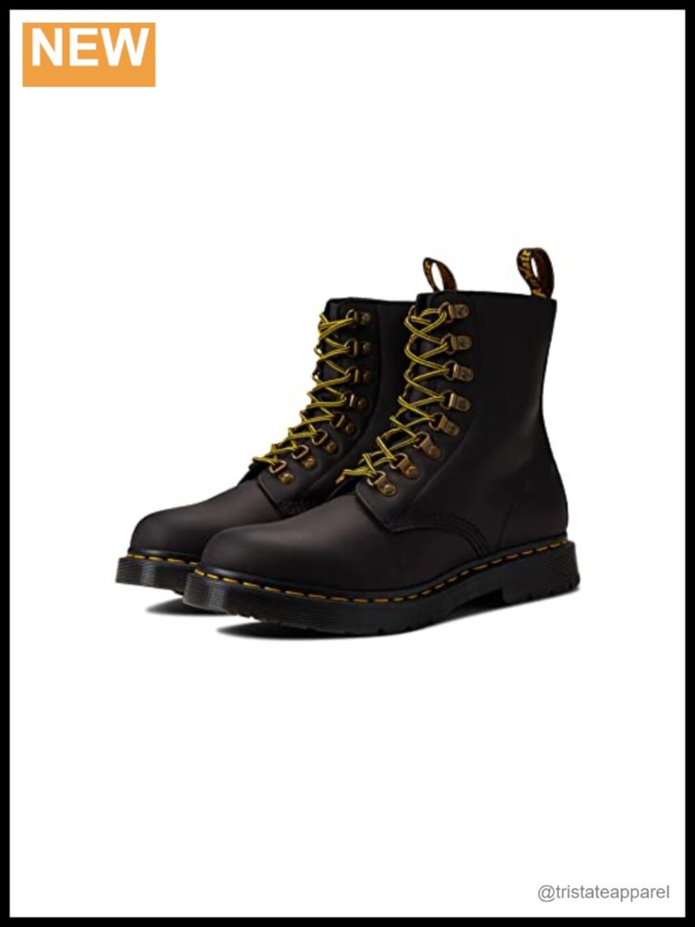 Fleece Lined Leather Lace Up Combat Ankle Boots WinterGrip Sole